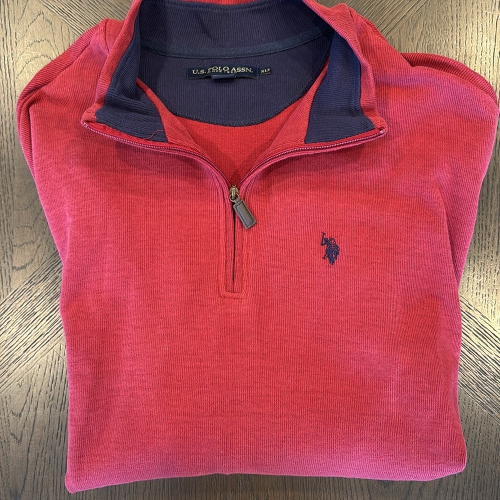 U.S. Polo Assn. XLT 1/4 zip sweater